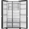 Hisense RS5P668SSFC American Fridge Freezer, Black, C Rated,  Non-Plumbed