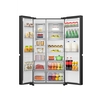 Hisense RS5P668SSFC American Fridge Freezer, Black, C Rated,  Non-Plumbed