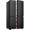 Hisense RS5P668SSFC American Fridge Freezer, Black, C Rated,  Non-Plumbed
