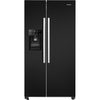 Hisense RS694N4IBE American Fridge Freezer,  Plumbed, Black, E Rated