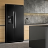 Hisense RS694N4IBE American Fridge Freezer, Black, E Rated,  Plumbed
