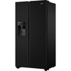 Hisense RS694N4TBE American Fridge Freezer, Black, E Rated,  Non-Plumbed