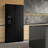Hisense RS694N4TBE American Fridge Freezer, Black, E Rated,  Non-Plumbed