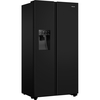 Hisense RS694N4TBE American Fridge Freezer, Black, E Rated,  Non-Plumbed