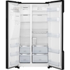 Hisense RS694N4TBE American Fridge Freezer, Black, E Rated,  Non-Plumbed