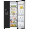 Hisense RS694N4TBE American Fridge Freezer, Black, E Rated,  Non-Plumbed