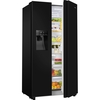 Hisense RS694N4TBE American Fridge Freezer, Black, E Rated,  Non-Plumbed