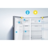 Hisense RS694N4TIE American Fridge Freezer,  Non-Plumbed, Stainless Steel, E Rated