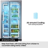 Samsung RS70F64KDTEU Series 6 Smart American Fridge Freezer, Matt Metal Silver, D Rated,  Plumbed