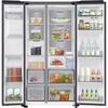 Samsung RS70F65KETEU Series 6 American Fridge Freezer, Matt Metal Silver,  Non-Plumbed, E Rated