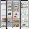 Samsung RS70F66KCFEU American Fridge Freezer, Black Deep Ocean Inox Finish, C Rated,  Plumbed