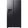 Samsung RS70F66KCFEU American Fridge Freezer, Black Deep Ocean Inox Finish, C Rated,  Plumbed