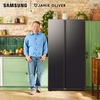 Samsung RS70F67QCFEU Series 7 SpaceMax� Smart American Fridge Freezer, Black Deep Ocean Inox Finish,  Non-Plumbed, C Rated