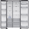 Samsung RS70F67QCTEU Series 7 Smart American Fridge Freezer, Matt Metal Silver, C Rated,  Non-Plumbed