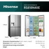 Hisense RS818N4IIE American Fridge Freezer,  Plumbed, Stainless Steel, E Rated
