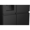 Hisense RS818N4TFC American Fridge Freezer, Black, C Rated,  Non-Plumbed