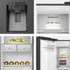 Hisense RS818N4TFC American Fridge Freezer, Black, C Rated,  Non-Plumbed