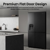 Hisense RS818N4TFC American Fridge Freezer, Black, C Rated,  Non-Plumbed