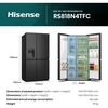 Hisense RS818N4TFC American Fridge Freezer, Black, C Rated,  Non-Plumbed