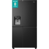 Hisense RS818N4TFC American Fridge Freezer, Black, C Rated,  Non-Plumbed