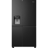 Hisense RS818N4TFE American Fridge Freezer,  Non-Plumbed, Black, E Rated