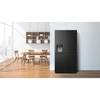 Hisense RS818N4TFE American Fridge Freezer, Black, E Rated,  Non-Plumbed