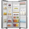 Hisense RS840N4WCE American Fridge Freezer, Stainless Steel, E Rated,  Non-Plumbed