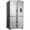 Hisense RS840N4WCE American Fridge Freezer, Stainless Steel, E Rated,  Non-Plumbed