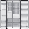 Samsung RS90F64EDTEU Series 9 AI Home Smart American Fridge Freezer, Matt Metal Silver, D Rated,  Plumbed