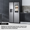 Samsung RS90F66BETEU Family Hub American Fridge Freezer, Matt Metal Silver,  Plumbed, E Rated