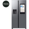 Samsung RS90F66BETEU Family Hub American Fridge Freezer, Matt Metal Silver,  Plumbed, E Rated