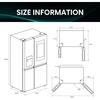 Hisense RS9P628GPFE American Fridge Freezer, Black, E Rated,  Plumbed