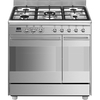 Smeg SCB92MX8 Concert Classic 90cm Dual Fuel Range Cooker, Stainless Steel, A Rated