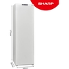 Sharp SJ-LE300E01X-EN Built-In Larder Fridge, Sliding Hinge, White, E Rated