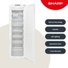 Sharp SJ-SE197E01X-EN No Frost Built-In Freezer, Sliding Hinge, White, E Rated