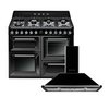 Smeg Victoria Dual Fuel Range Cooker & Hood Pack, Black, A Rated