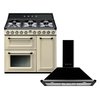 Smeg Victoria Dual Fuel Range Cooker & Hood Pack, Cream, A Rated