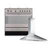 Smeg Concert Dual Fuel Range Cooker & Hood Pack, Stainless Steel, A Rated