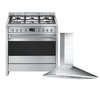 Smeg Opera Dual Fuel Range Cooker & Hood Pack, Stainless Steel, A+ Rated
