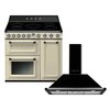 Smeg Victoria Induction Range Cooker & Hood Pack, Cream, A Rated