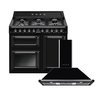 Smeg Victoria Dual Fuel Range Cooker & Hood Pack, Black, A Rated