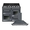 Smeg Victoria Dual Fuel Range Cooker & Hood Pack, Grey, A Rated