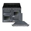 Smeg Victoria Induction Range Cooker & Hood Pack, Grey, A Rated