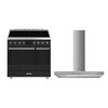 Smeg 90cm Induction Range Cooker + 90cm Chimney Cooker Hood