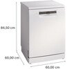Bosch SMS4EMW06G Series 4 Dishwasher, 14 Place Settings, White, B Rated