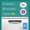 Bosch SMS4EMW06G Series 4 Dishwasher, 14 Place Settings, White, B Rated