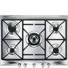 Smeg SR275XGH2 Cucina 69cm 5 Burner Gas Hob, Silver