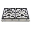 Smeg SR964XGH Victoria 60cm 4 Burner Gas Hob, Stainless Steel