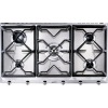 Smeg SRV596GH5 Cucina 89cm 5 Burner Gas Hob, Stainless Steel