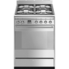 Smeg SUK61MX9 Concert Dual Fuel Cooker with Single Oven, Stainless Steel, A Rated